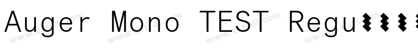 Auger Mono TEST Regu字体转换